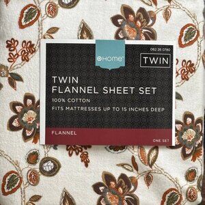 3-pc Target Home Fall Floral Twin Size Cotton Flannel Sheet Set COMFY WARM